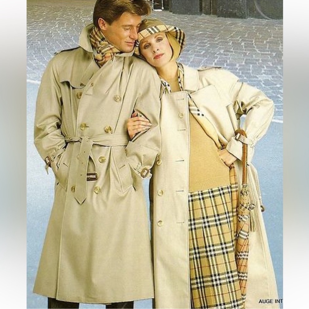 Burberry classic plaid checkered trench coat USA 6 long - Picture 10 of 16